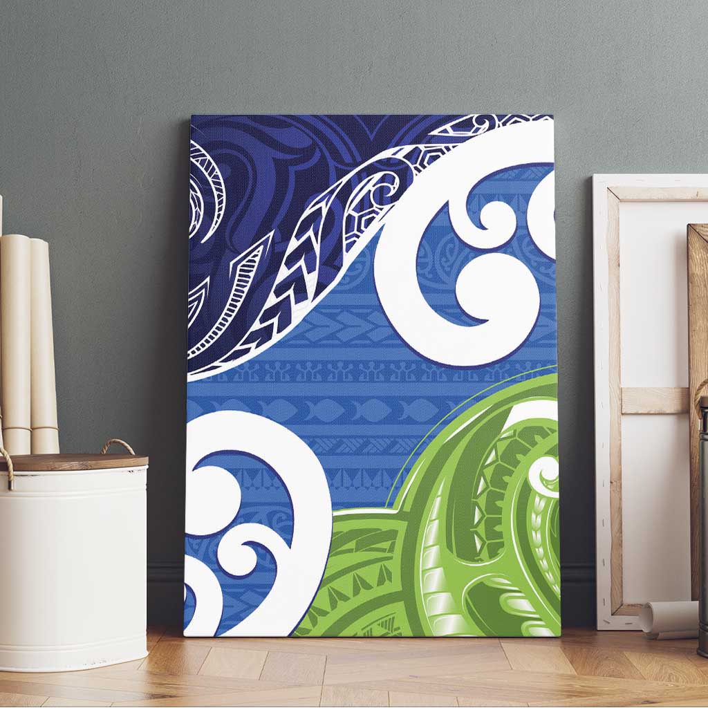 Southland New Zealand Canvas Wall Art Maori Koru Flag Color