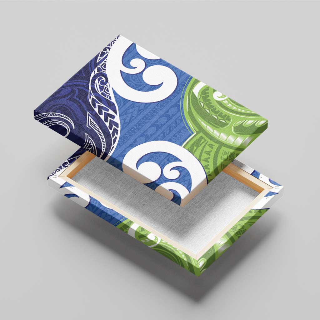 Southland New Zealand Canvas Wall Art Maori Koru Flag Color