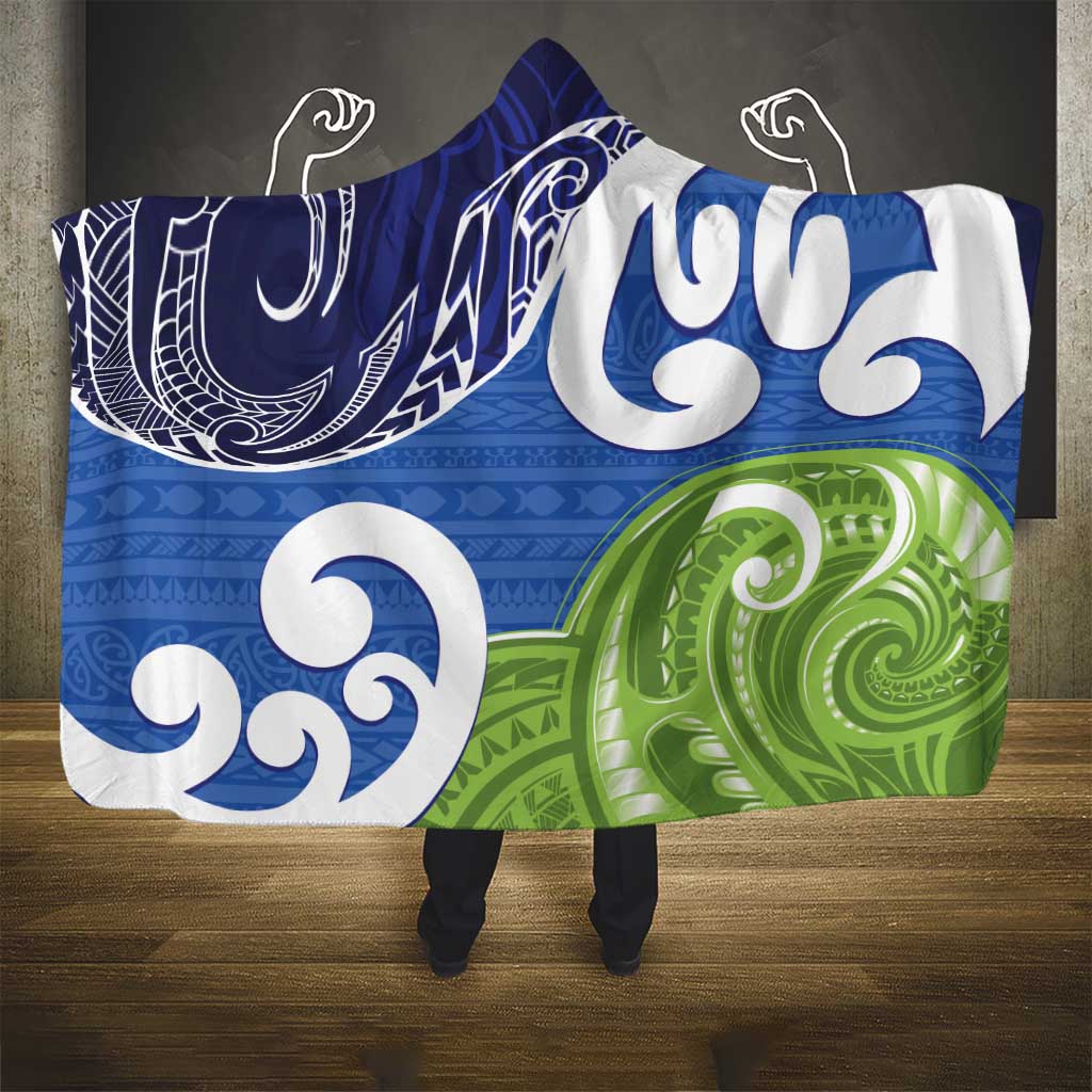 Southland New Zealand Hooded Blanket Maori Koru Flag Color