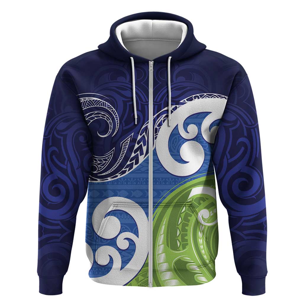 Southland New Zealand Hoodie Maori Koru Flag Color
