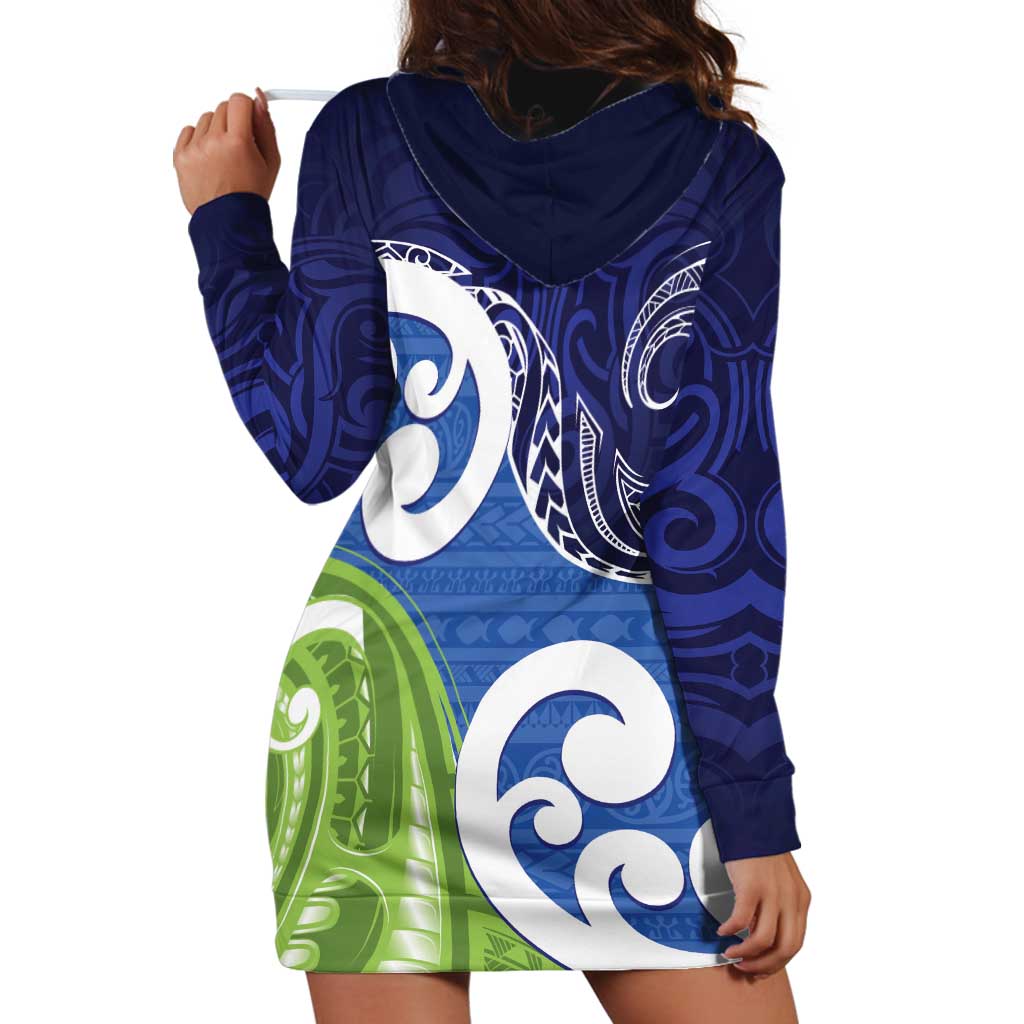 Southland New Zealand Hoodie Dress Maori Koru Flag Color