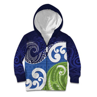 Southland New Zealand Kid Hoodie Maori Koru Flag Color
