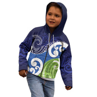 Southland New Zealand Kid Hoodie Maori Koru Flag Color