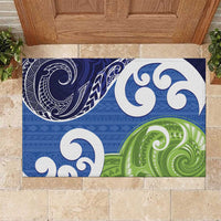Southland New Zealand Rubber Doormat Maori Koru Flag Color