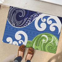 Southland New Zealand Rubber Doormat Maori Koru Flag Color