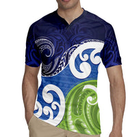 Southland New Zealand Rugby Jersey Maori Koru Flag Color