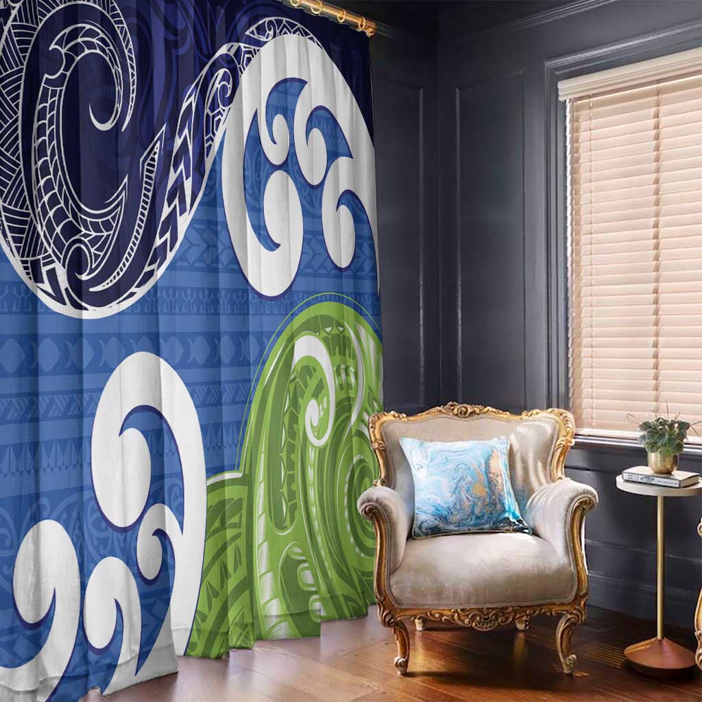 Southland New Zealand Window Curtain Maori Koru Flag Color