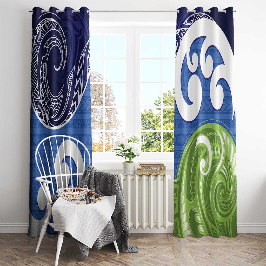 Southland New Zealand Window Curtain Maori Koru Flag Color