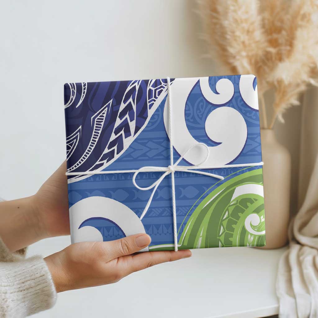 Southland New Zealand Wrapping Paper Maori Koru Flag Color - Polynesian Pride