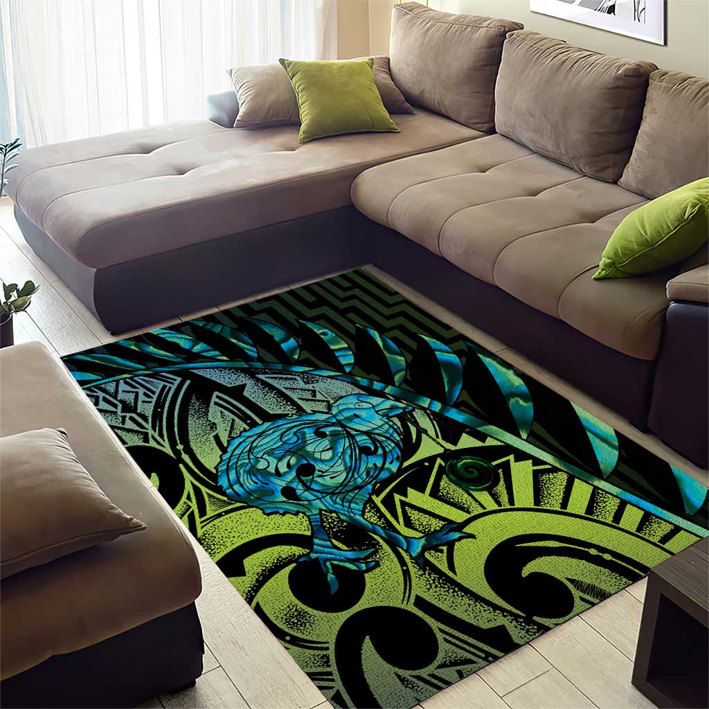 Southland Takehe Pounama Area Rug Aotearoa Poutama Paua Shell Fern