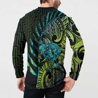 Southland Takehe Pounama Button Sweatshirt Aotearoa Poutama Paua Shell Fern LT14 - Polynesian Pride