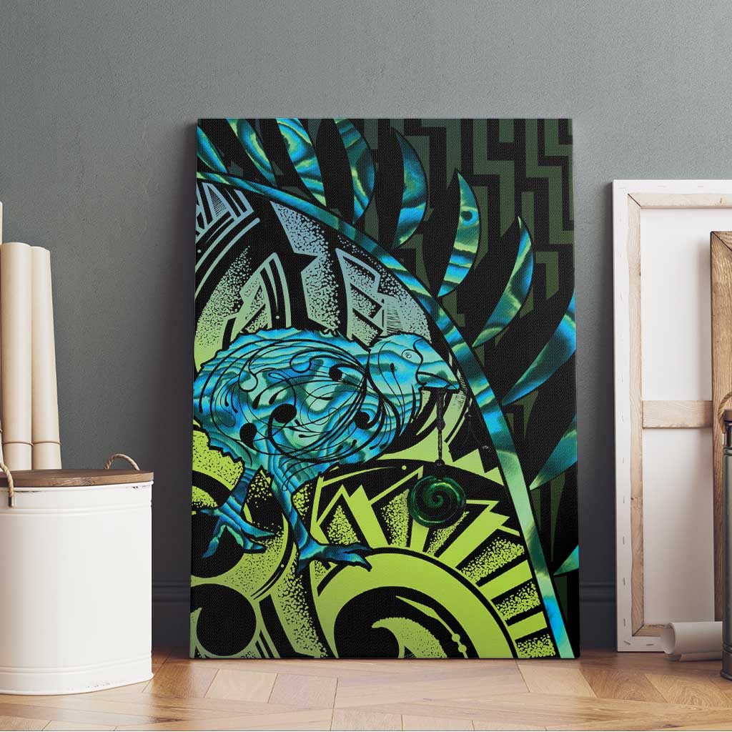 Southland Takehe Pounama Canvas Wall Art Aotearoa Poutama Paua Shell Fern LT14 - Polynesian Pride