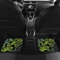 Southland Takehe Pounama Car Mats Aotearoa Poutama Paua Shell Fern LT14 Set 2pcs - Back Black - Polynesian Pride