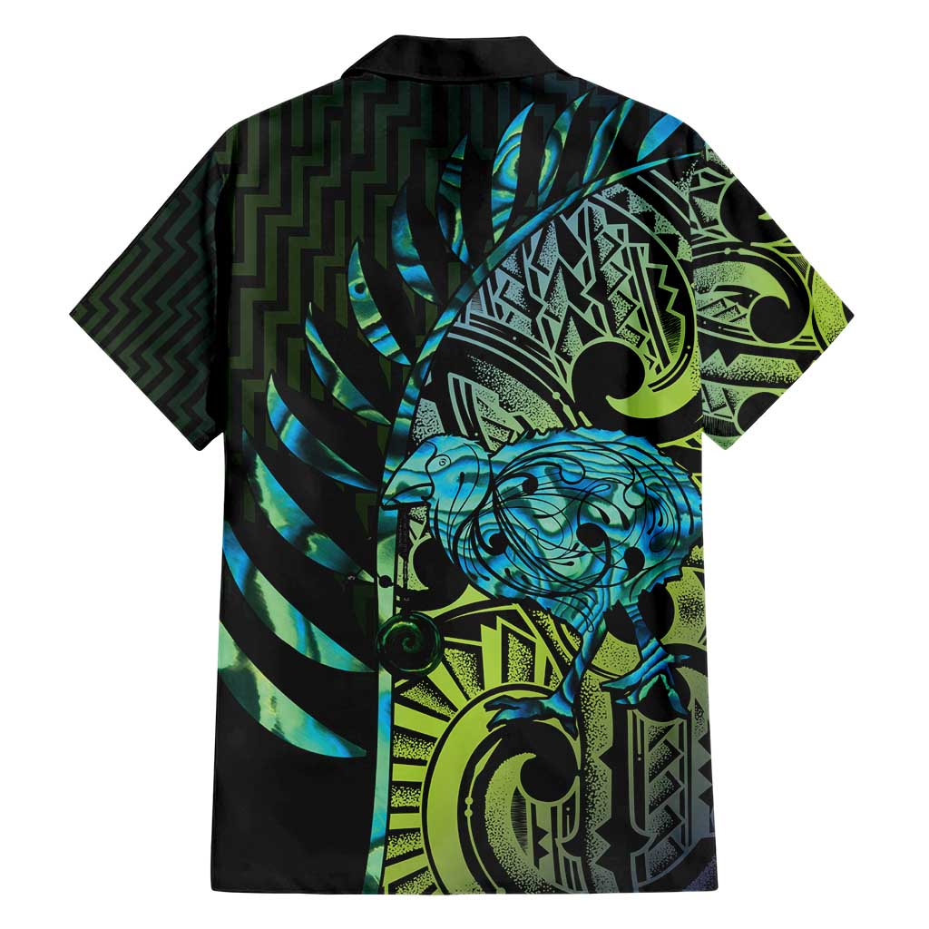 Southland Takehe Pounama Hawaiian Shirt Aotearoa Poutama Paua Shell Fern LT14 - Polynesian Pride