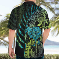 Southland Takehe Pounama Hawaiian Shirt Aotearoa Poutama Paua Shell Fern LT14 - Polynesian Pride