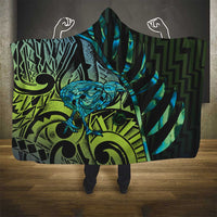 Southland Takehe Pounama Hooded Blanket Aotearoa Poutama Paua Shell Fern LT14 - Polynesian Pride