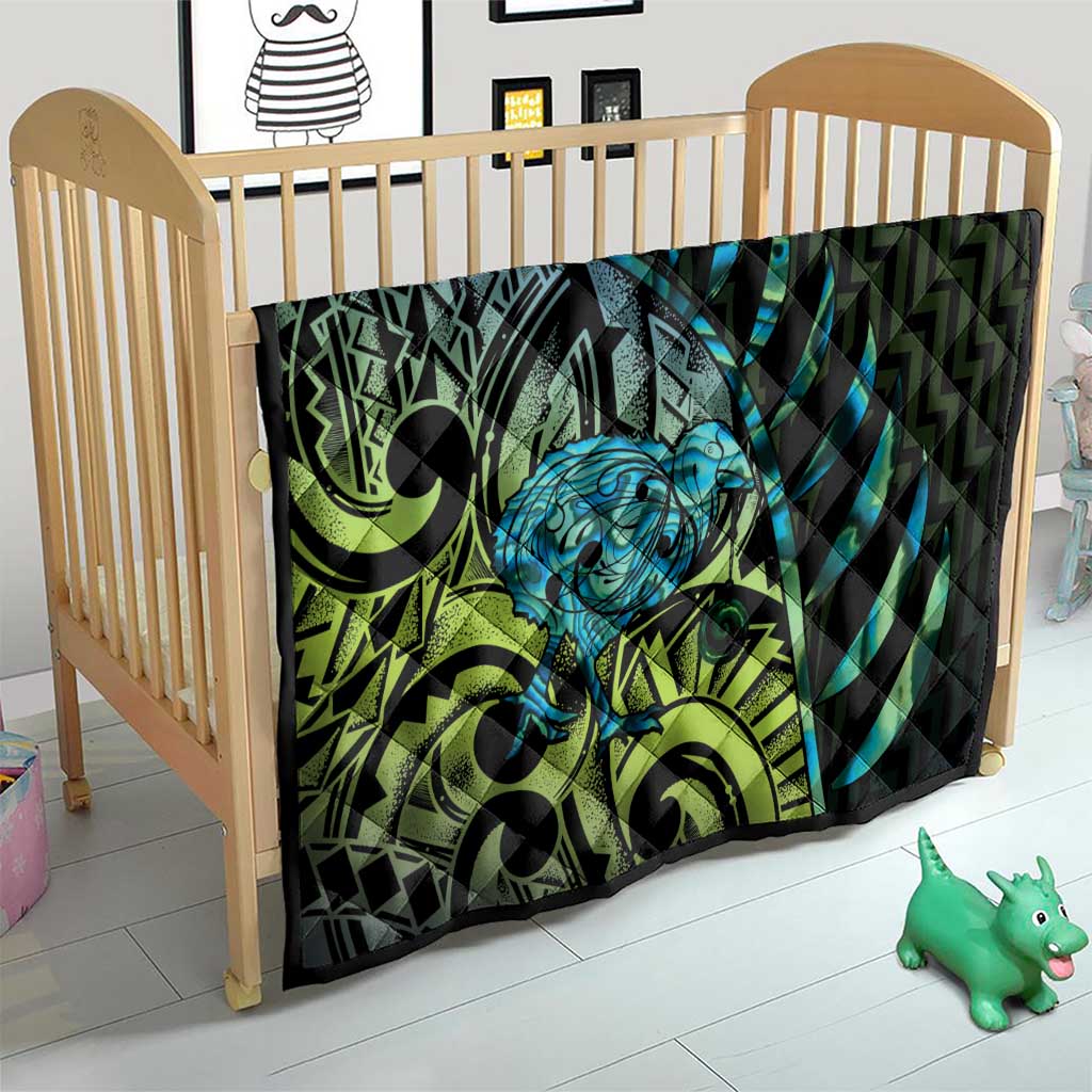 Southland Takehe Pounama Quilt Aotearoa Poutama Paua Shell Fern