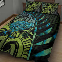 Southland Takehe Pounama Quilt Bed Set Aotearoa Poutama Paua Shell Fern LT14 - Polynesian Pride