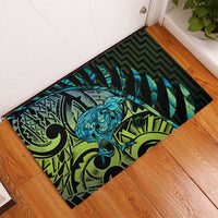Southland Takehe Pounama Rubber Doormat Aotearoa Poutama Paua Shell Fern LT14 - Polynesian Pride