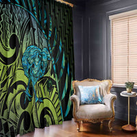 Southland Takehe Pounama Window Curtain Aotearoa Poutama Paua Shell Fern LT14 - Polynesian Pride