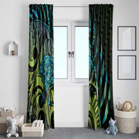 Southland Takehe Pounama Window Curtain Aotearoa Poutama Paua Shell Fern LT14 - Polynesian Pride