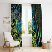 Southland Takehe Pounama Window Curtain Aotearoa Poutama Paua Shell Fern LT14 - Polynesian Pride