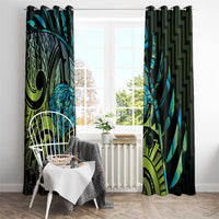 Southland Takehe Pounama Window Curtain Aotearoa Poutama Paua Shell Fern LT14 - Polynesian Pride