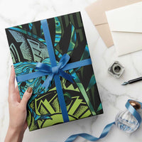 Southland Takehe Pounama Wrapping Paper Aotearoa Poutama Paua Shell Fern LT14 - Polynesian Pride