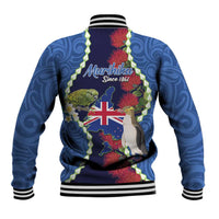 Southland Anniversary Day Baseball Jacket Murihiku 1861 Maori Bird Mix Pohutukawa LT14 - Polynesian Pride