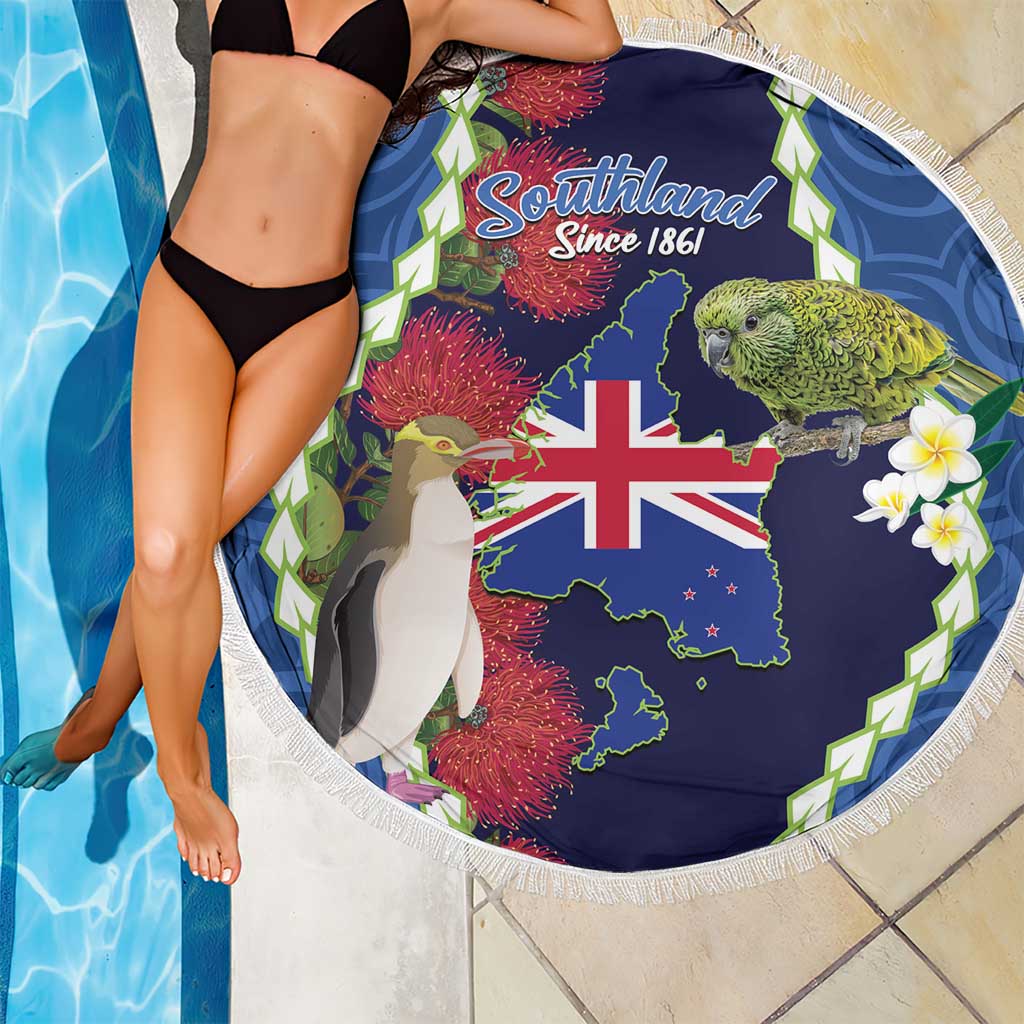 Southland Anniversary Day Beach Blanket Murihiku 1861 Maori Bird Mix Pohutukawa LT14 - Polynesian Pride