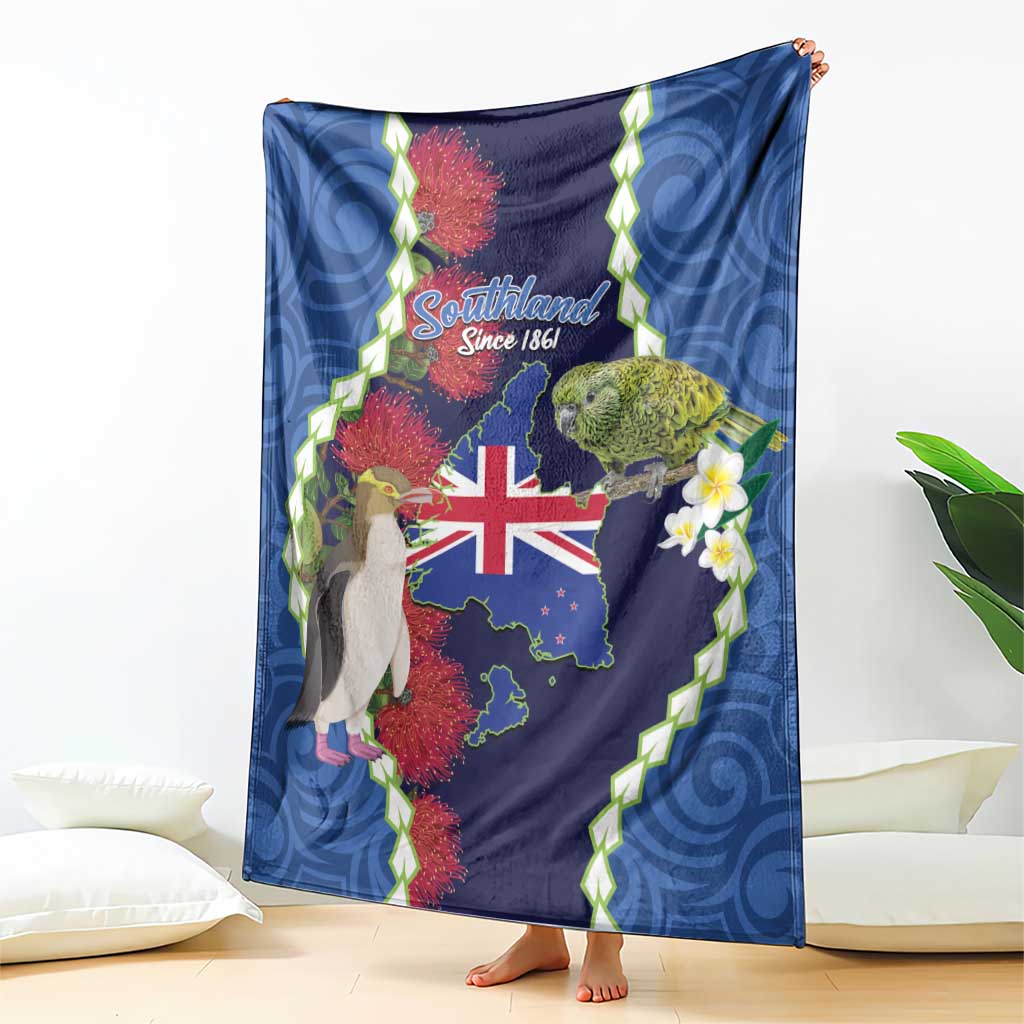 Southland Anniversary Day Blanket Murihiku 1861 Maori Bird Mix Pohutukawa LT14 - Polynesian Pride