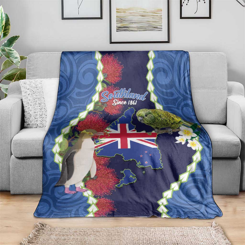 Southland Anniversary Day Blanket Murihiku 1861 Maori Bird Mix Pohutukawa LT14 - Polynesian Pride