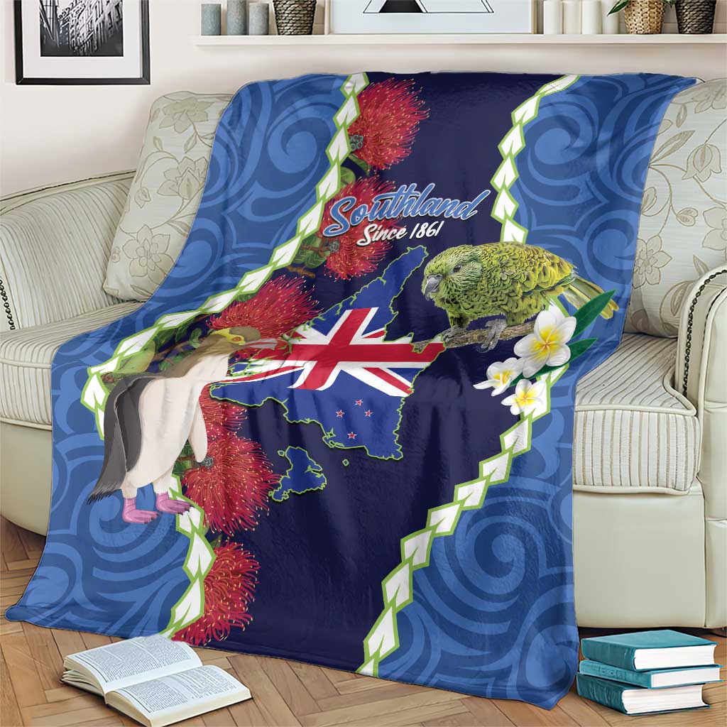 Southland Anniversary Day Blanket Murihiku 1861 Maori Bird Mix Pohutukawa LT14 - Polynesian Pride