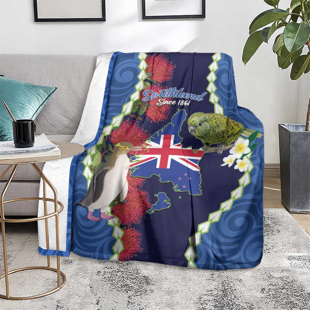 Southland Anniversary Day Blanket Murihiku 1861 Maori Bird Mix Pohutukawa LT14 - Polynesian Pride