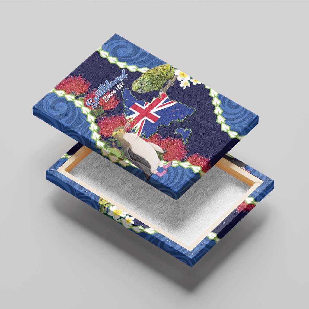 Southland Anniversary Day Canvas Wall Art Murihiku 1861 Maori Bird Mix Pohutukawa LT14 - Polynesian Pride