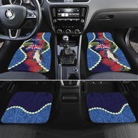 Southland Anniversary Day Car Mats Murihiku 1861 Maori Bird Mix Pohutukawa LT14 Set 4pcs Blue - Polynesian Pride