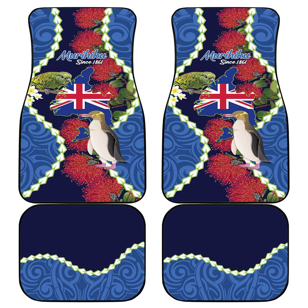 Southland Anniversary Day Car Mats Murihiku 1861 Maori Bird Mix Pohutukawa LT14 - Polynesian Pride