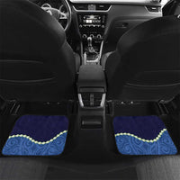 Southland Anniversary Day Car Mats Murihiku 1861 Maori Bird Mix Pohutukawa LT14 Set 2pcs - Back Blue - Polynesian Pride