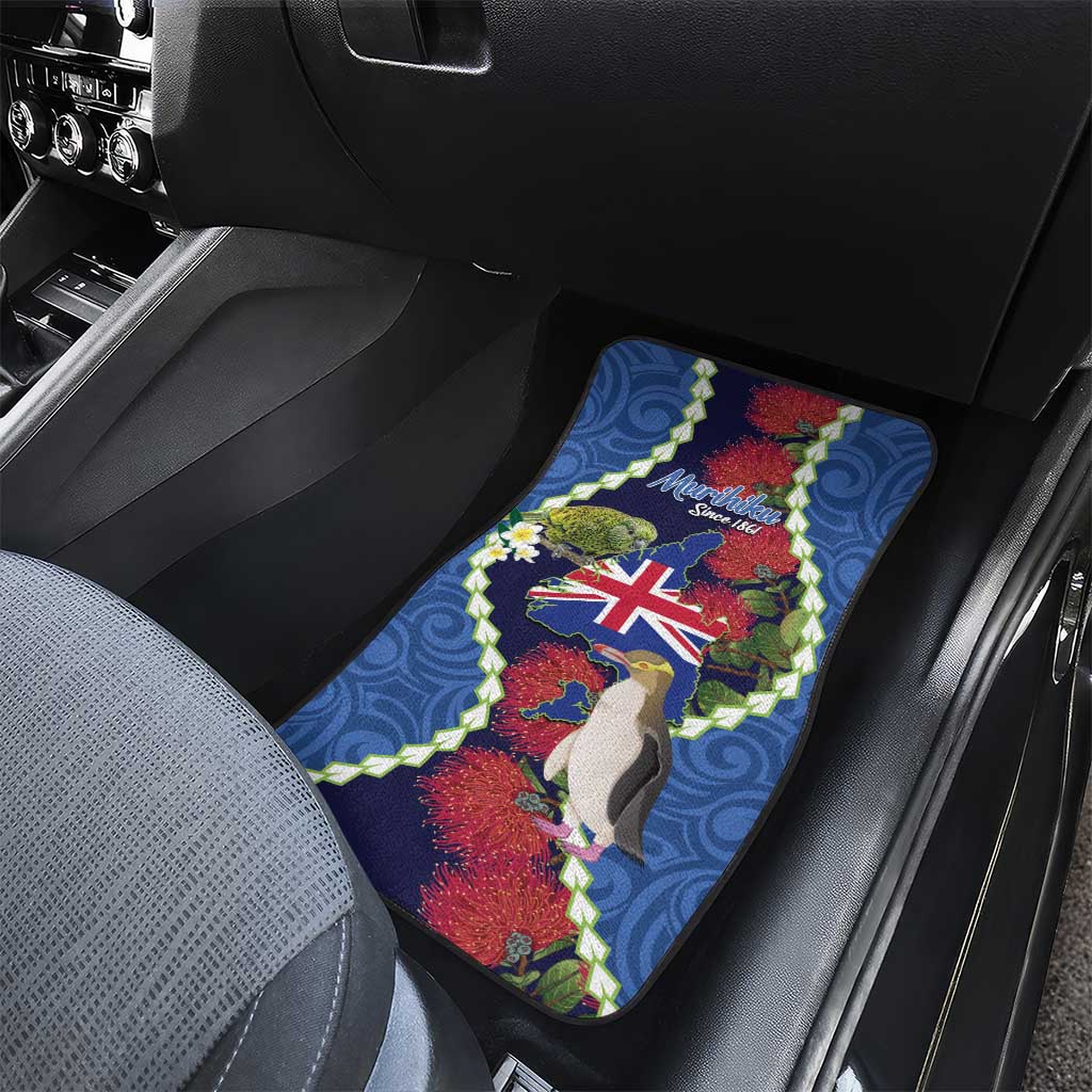 Southland Anniversary Day Car Mats Murihiku 1861 Maori Bird Mix Pohutukawa LT14 - Polynesian Pride