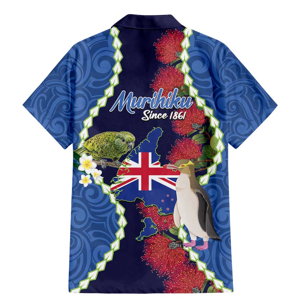 Southland Anniversary Day Family Matching Mermaid Dress and Hawaiian Shirt Murihiku 1861 Maori Bird Mix Pohutukawa