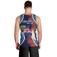 Southland Anniversary Day Men Tank Top Murihiku 1861 Maori Bird Mix Pohutukawa LT14 - Polynesian Pride