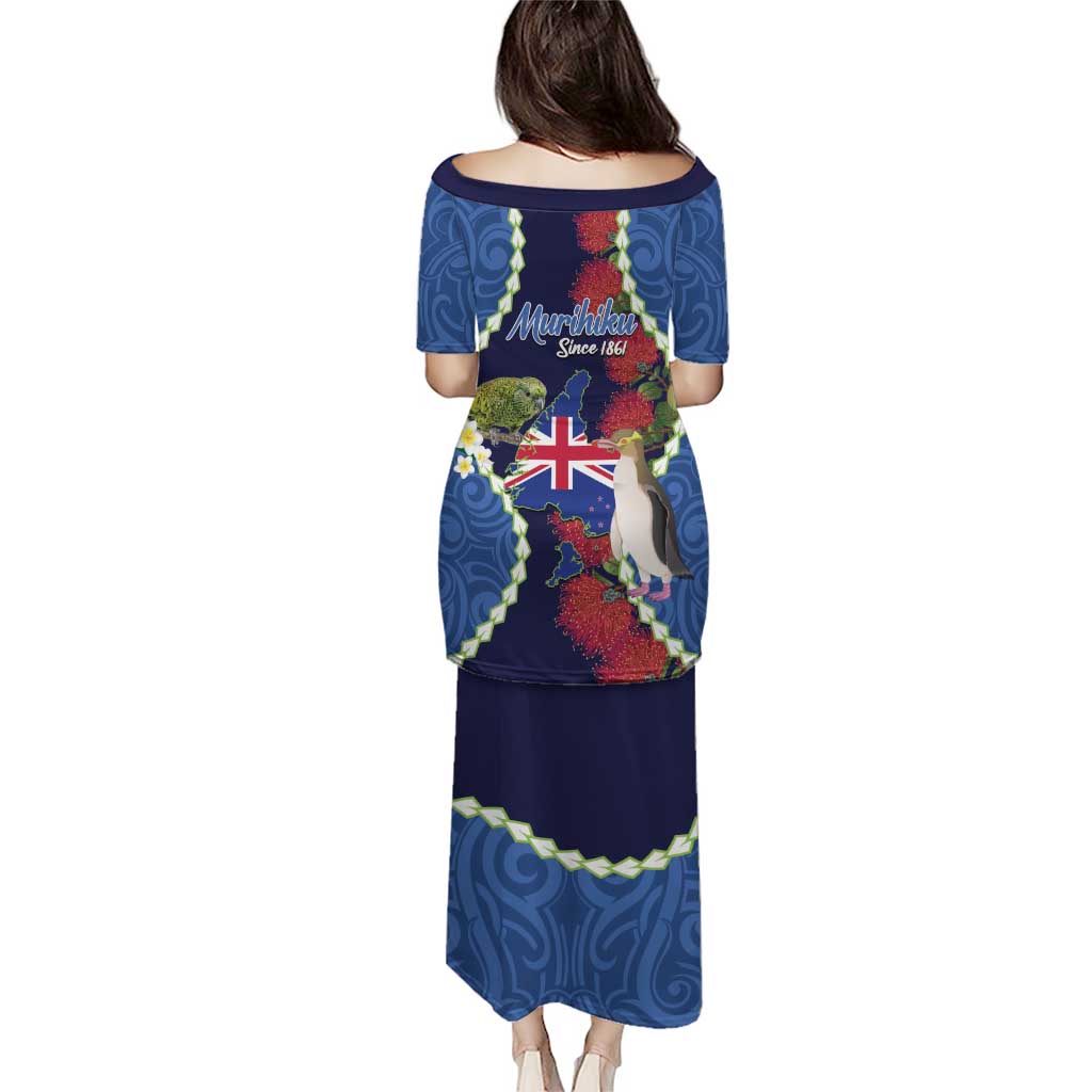 Southland Anniversary Day Puletasi Murihiku 1861 Maori Bird Mix Pohutukawa