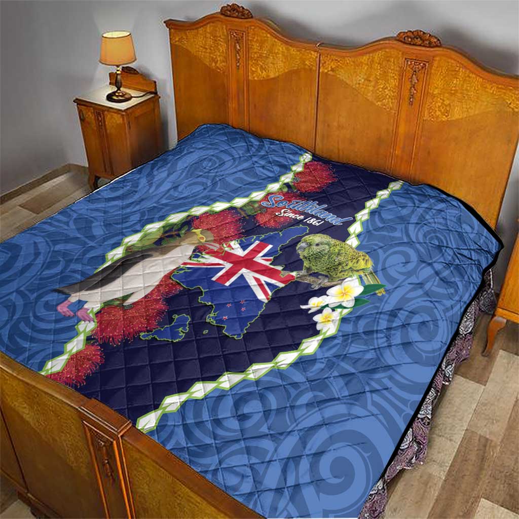 Southland Anniversary Day Quilt Murihiku 1861 Maori Bird Mix Pohutukawa
