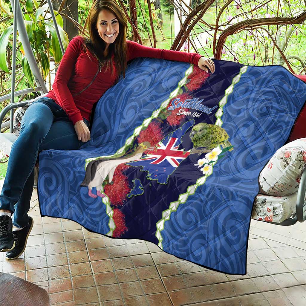 Southland Anniversary Day Quilt Murihiku 1861 Maori Bird Mix Pohutukawa