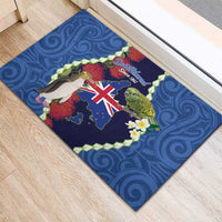 Southland Anniversary Day Rubber Doormat Murihiku 1861 Maori Bird Mix Pohutukawa LT14 - Polynesian Pride