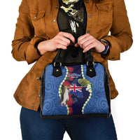Southland Anniversary Day Shoulder Handbag Murihiku 1861 Maori Bird Mix Pohutukawa
