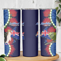 Southland Anniversary Day Skinny Tumbler Murihiku 1861 Maori Bird Mix Pohutukawa