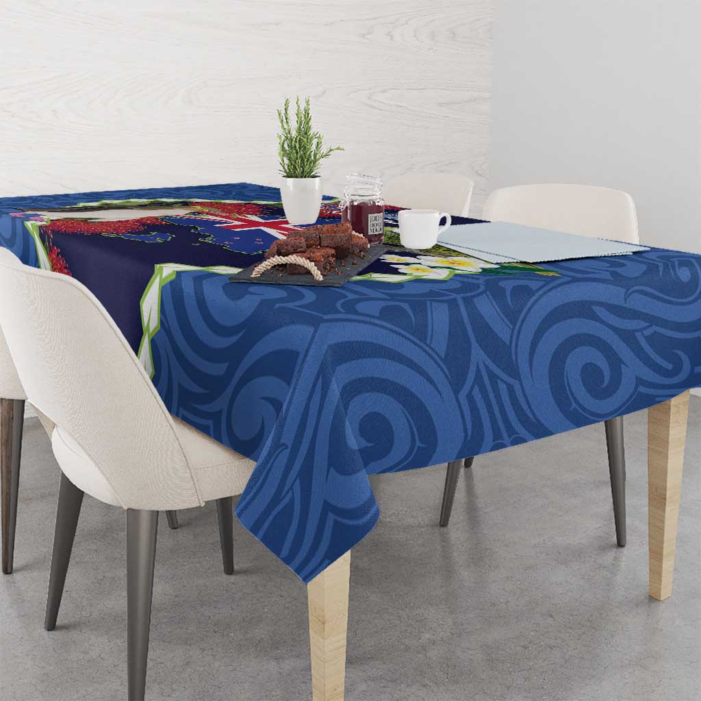 Southland Anniversary Day Tablecloth Murihiku 1861 Maori Bird Mix Pohutukawa LT14 - Polynesian Pride