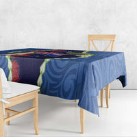 Southland Anniversary Day Tablecloth Murihiku 1861 Maori Bird Mix Pohutukawa LT14 - Polynesian Pride