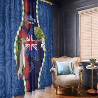 Southland Anniversary Day Window Curtain Murihiku 1861 Maori Bird Mix Pohutukawa LT14 - Polynesian Pride